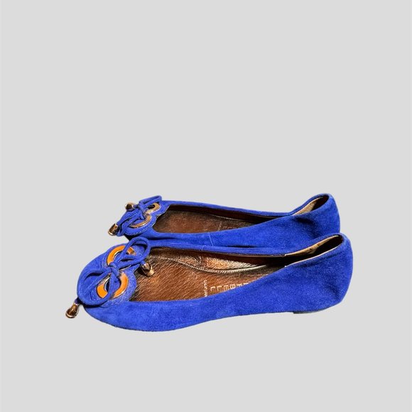 Jeffrey Campbell royal blue suede size 8  flats loafers - Picture 2 of 15
